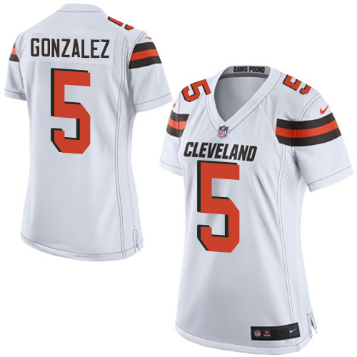 Women's Nike Cleveland Browns #5 Zane Gonzalez Game White NFL Jersey