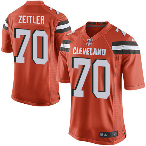 Men's Nike Cleveland Browns #70 Kevin Zeitler Game Orange Alternate NFL Jersey