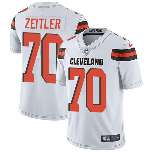 Youth Nike Cleveland Browns #70 Kevin Zeitler White Vapor Untouchable Elite Player NFL Jersey