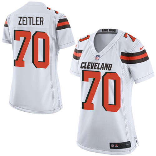 Women's Nike Cleveland Browns #70 Kevin Zeitler Game White NFL Jersey