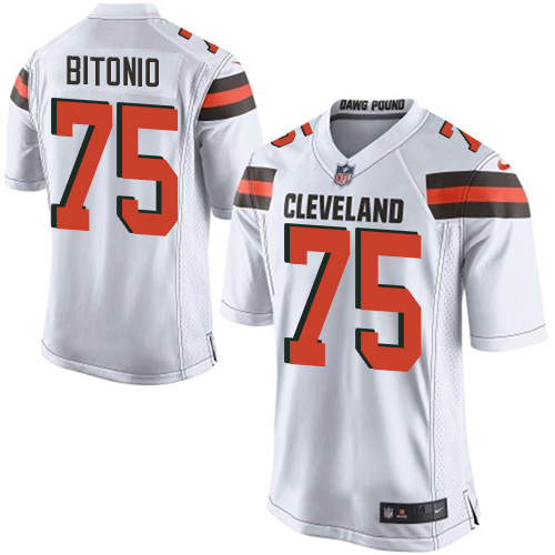 Men's Nike Cleveland Browns #75 Joel Bitonio Game White NFL Jersey