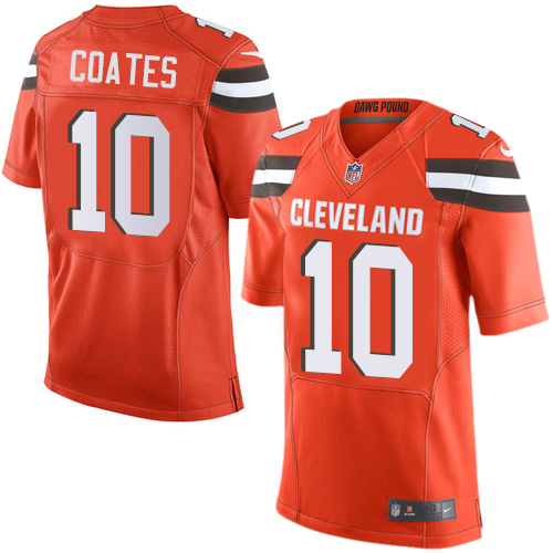 Men's Nike Cleveland Browns #10 Sammie Coates Elite Orange Alternate NFL Jersey