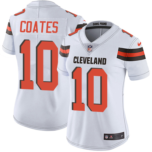 Women's Nike Cleveland Browns #10 Sammie Coates White Vapor Untouchable Limited Player NFL Jersey