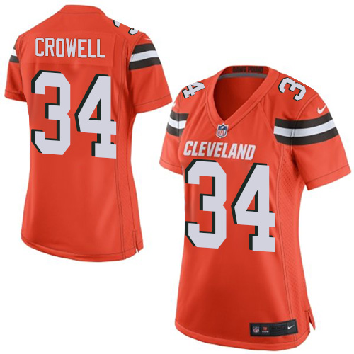Women's Nike Cleveland Browns #34 Isaiah Crowell Game Orange Alternate NFL Jersey