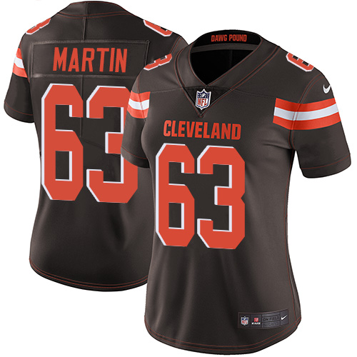 Women's Nike Cleveland Browns #63 Marcus Martin Brown Team Color Vapor Untouchable Elite Player NFL Jersey