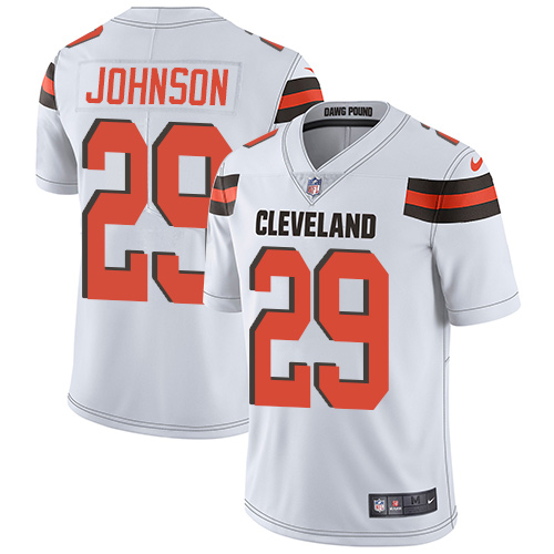 Youth Nike Cleveland Browns #29 Duke Johnson White Vapor Untouchable Elite Player NFL Jersey