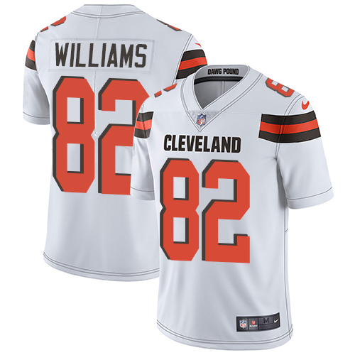 Men's Nike Cleveland Browns #82 Kasen Williams White Vapor Untouchable Limited Player NFL Jersey