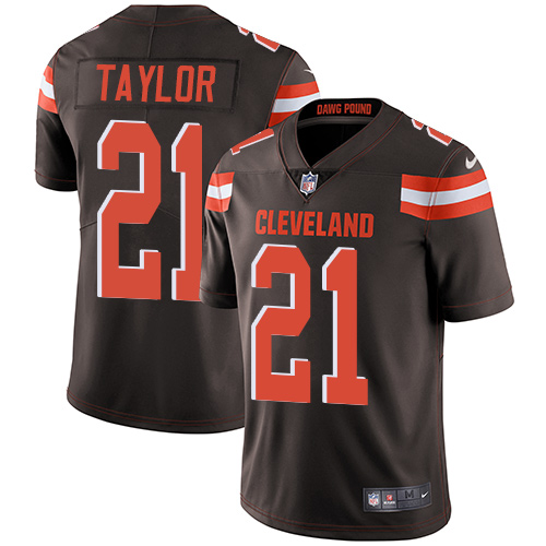 Youth Nike Cleveland Browns #21 Jamar Taylor Brown Team Color Vapor Untouchable Elite Player NFL Jersey
