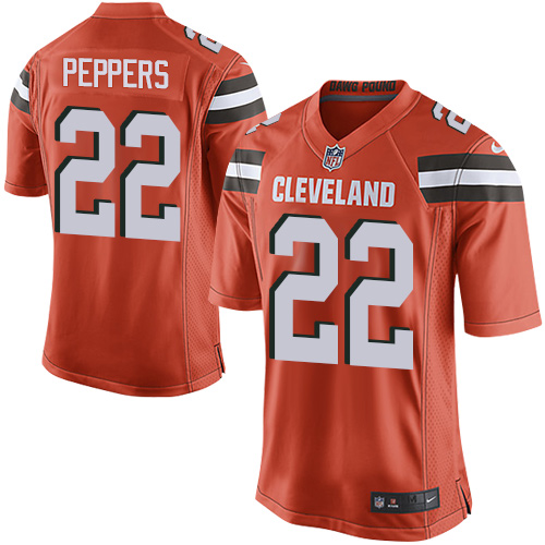 Men's Nike Cleveland Browns #22 Jabrill Peppers Game Orange Alternate NFL Jersey