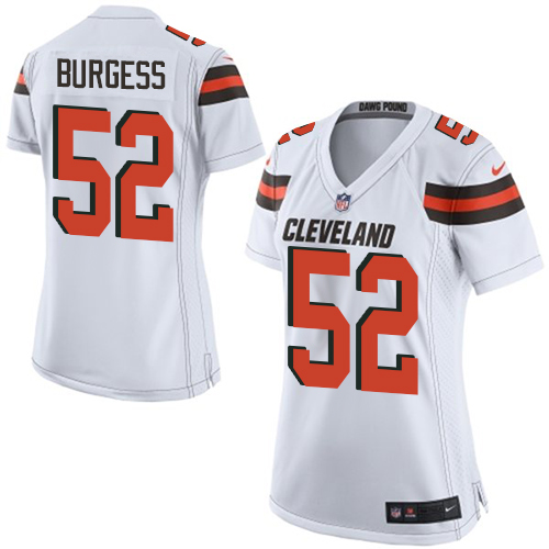 Women's Nike Cleveland Browns #52 James Burgess Game White NFL Jersey