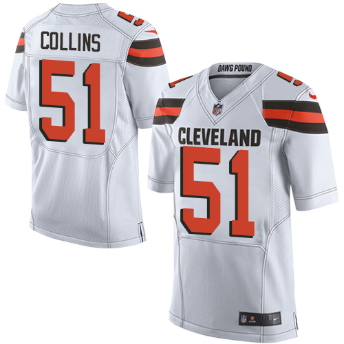 Men's Nike Cleveland Browns #51 Jamie Collins Elite White NFL Jersey