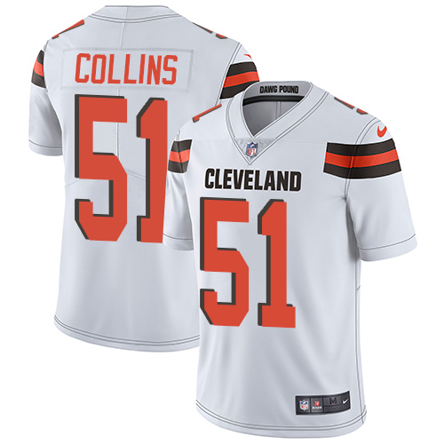 Youth Nike Cleveland Browns #51 Jamie Collins White Vapor Untouchable Elite Player NFL Jersey
