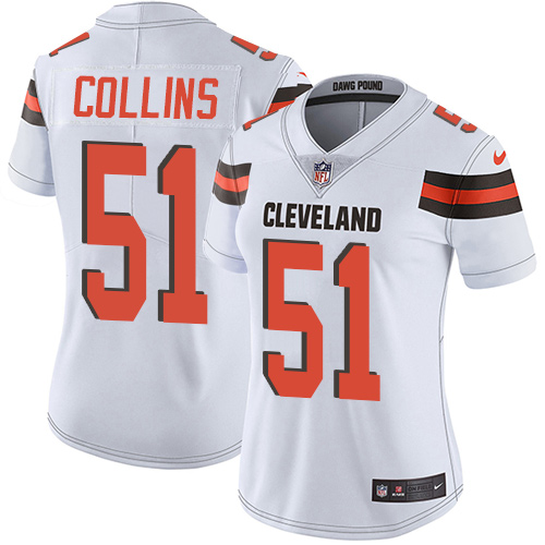 Women's Nike Cleveland Browns #51 Jamie Collins White Vapor Untouchable Elite Player NFL Jersey
