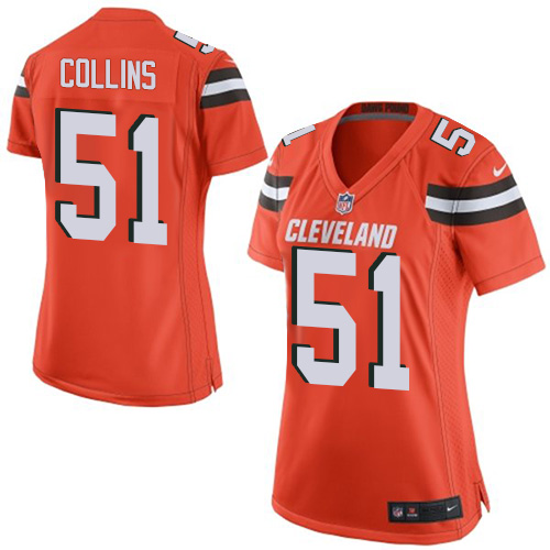 Women's Nike Cleveland Browns #51 Jamie Collins Game Orange Alternate NFL Jersey