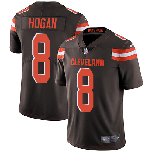 Men's Nike Cleveland Browns #8 Kevin Hogan Brown Team Color Vapor Untouchable Limited Player NFL Jersey