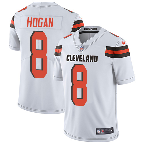 Youth Nike Cleveland Browns #8 Kevin Hogan White Vapor Untouchable Elite Player NFL Jersey