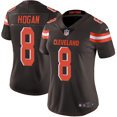 Women's Nike Cleveland Browns #8 Kevin Hogan Brown Team Color Vapor Untouchable Limited Player NFL Jersey