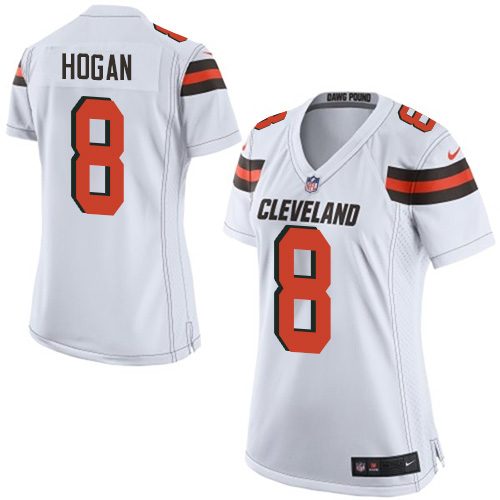 Women's Nike Cleveland Browns #8 Kevin Hogan Game White NFL Jersey
