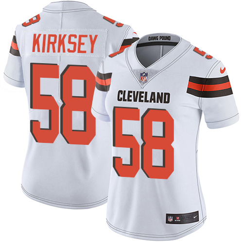 Women's Nike Cleveland Browns #58 Christian Kirksey White Vapor Untouchable Elite Player NFL Jersey