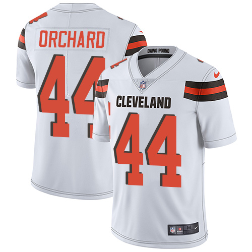 Men's Nike Cleveland Browns #44 Nate Orchard White Vapor Untouchable Limited Player NFL Jersey