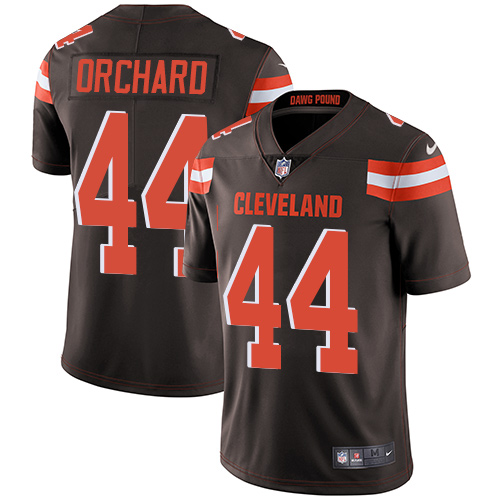 Youth Nike Cleveland Browns #44 Nate Orchard Brown Team Color Vapor Untouchable Elite Player NFL Jersey