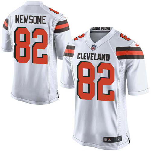 Men's Nike Cleveland Browns #82 Ozzie Newsome Game White NFL Jersey