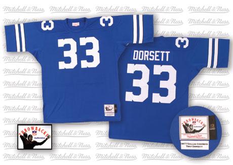 Mitchell and Ness Dallas Cowboys #33 Tony Dorsett Authentic Navy Blue Throwback NFL Jersey
