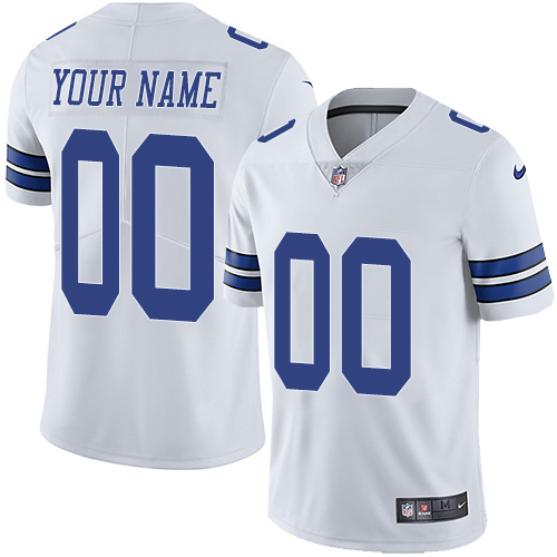 Men's Nike Dallas Cowboys Customized White Vapor Untouchable Custom Limited NFL Jersey