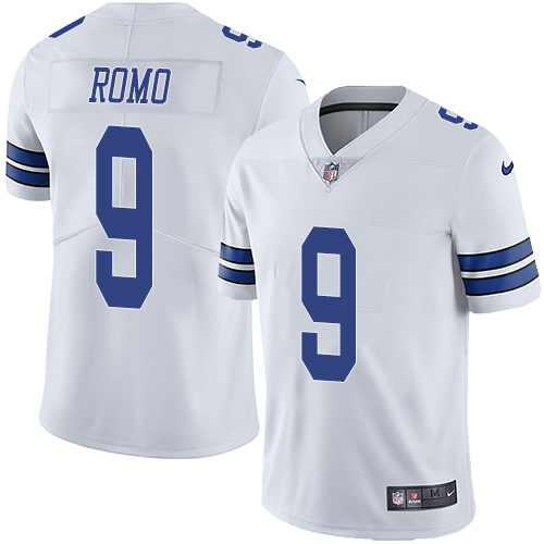 Men's Nike Dallas Cowboys #9 Tony Romo White Vapor Untouchable Limited Player NFL Jersey