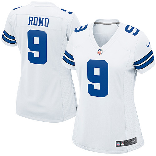 Women's Nike Dallas Cowboys #9 Tony Romo Game White NFL Jersey