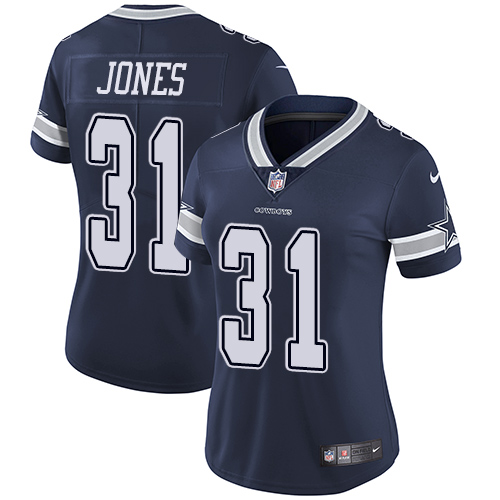 Women's Nike Dallas Cowboys #31 Byron Jones Navy Blue Team Color Vapor Untouchable Elite Player NFL Jersey