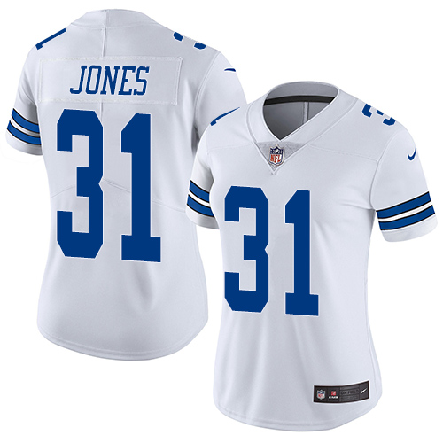 Women's Nike Dallas Cowboys #31 Byron Jones White Vapor Untouchable Elite Player NFL Jersey