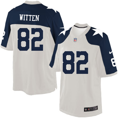 Men's Nike Dallas Cowboys #82 Jason Witten Limited White Throwback Alternate NFL Jersey