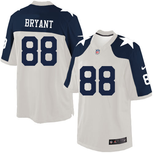 Men's Nike Dallas Cowboys #88 Dez Bryant Limited White Throwback Alternate NFL Jersey