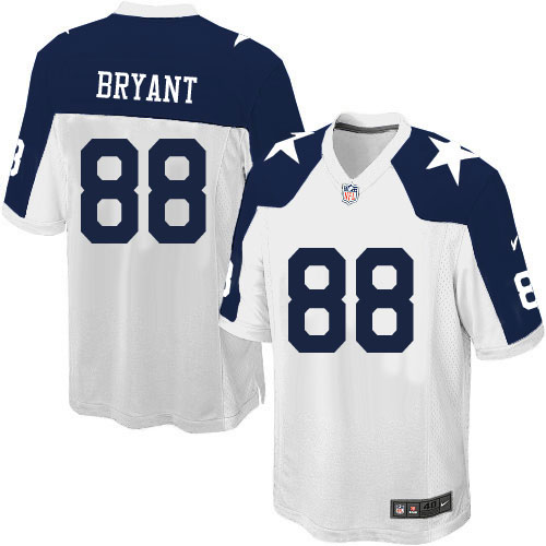 Men's Nike Dallas Cowboys #88 Dez Bryant Game White Throwback Alternate NFL Jersey