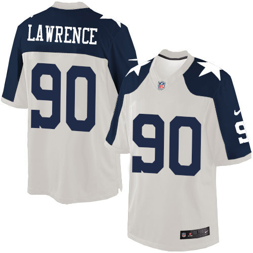 Men's Nike Dallas Cowboys #90 Demarcus Lawrence Limited White Throwback Alternate NFL Jersey