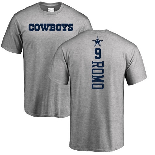 NFL Nike Dallas Cowboys #9 Tony Romo Ash Backer T-Shirt