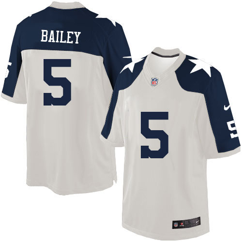 Men's Nike Dallas Cowboys #5 Dan Bailey Limited White Throwback Alternate NFL Jersey