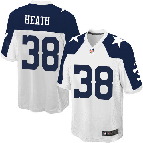 Men's Nike Dallas Cowboys #38 Jeff Heath Game White Throwback Alternate NFL Jersey