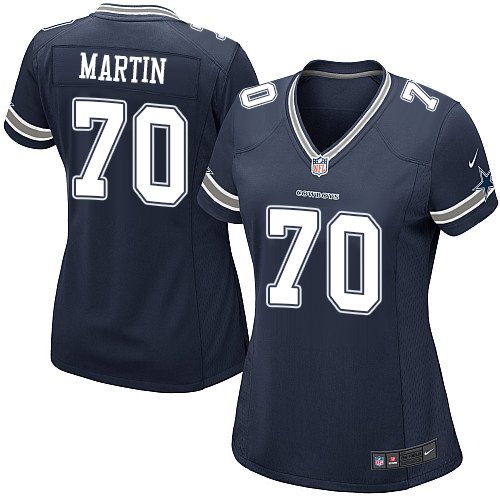 Women's Nike Dallas Cowboys #70 Zack Martin Game Navy Blue Team Color NFL Jersey