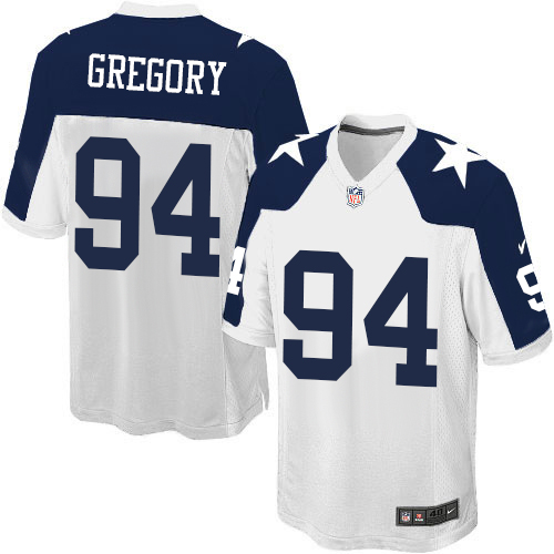 Men's Nike Dallas Cowboys #94 Randy Gregory Game White Throwback Alternate NFL Jersey
