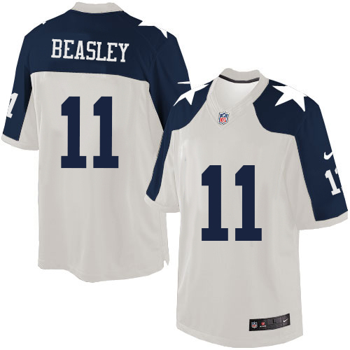 Men's Nike Dallas Cowboys #11 Cole Beasley Limited White Throwback Alternate NFL Jersey
