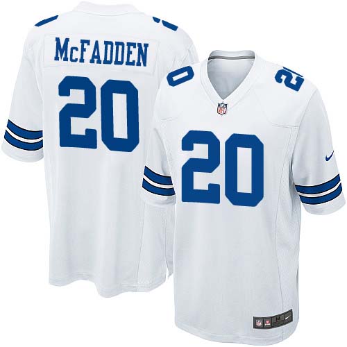 Men's Nike Dallas Cowboys #20 Darren McFadden Game White NFL Jersey