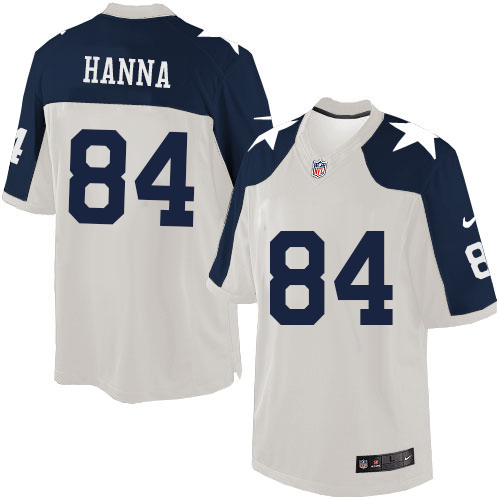 Men's Nike Dallas Cowboys #84 James Hanna Limited White Throwback Alternate NFL Jersey