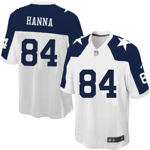 Men's Nike Dallas Cowboys #84 James Hanna Game White Throwback Alternate NFL Jersey