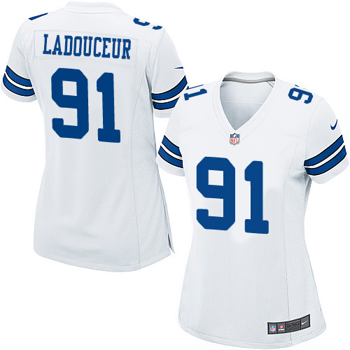 Women's Nike Dallas Cowboys #91 L. P. Ladouceur Game White NFL Jersey