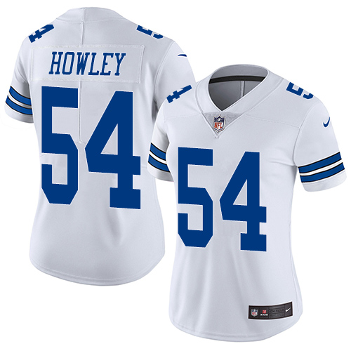 Women's Nike Dallas Cowboys #54 Chuck Howley White Vapor Untouchable Elite Player NFL Jersey