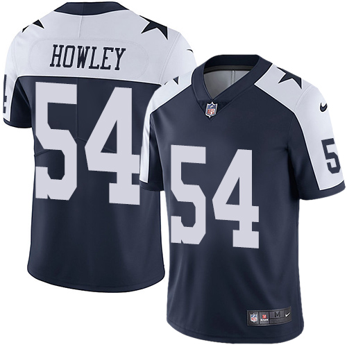 Men's Nike Dallas Cowboys #54 Chuck Howley Navy Blue Throwback Alternate Vapor Untouchable Limited Player NFL Jersey