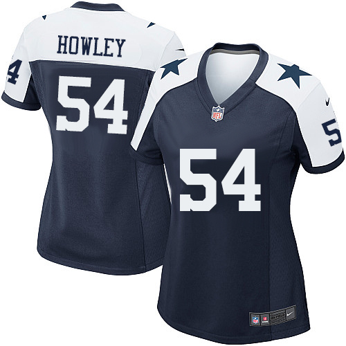 Women's Nike Dallas Cowboys #54 Chuck Howley Game Navy Blue Throwback Alternate NFL Jersey
