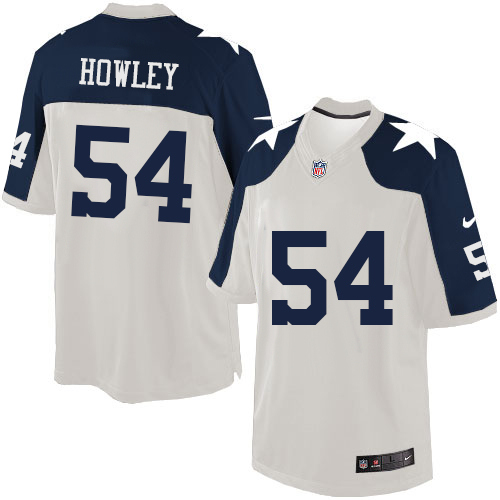 Men's Nike Dallas Cowboys #54 Chuck Howley Limited White Throwback Alternate NFL Jersey